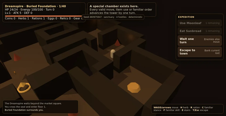 Expedition dungeon scene from the public development build